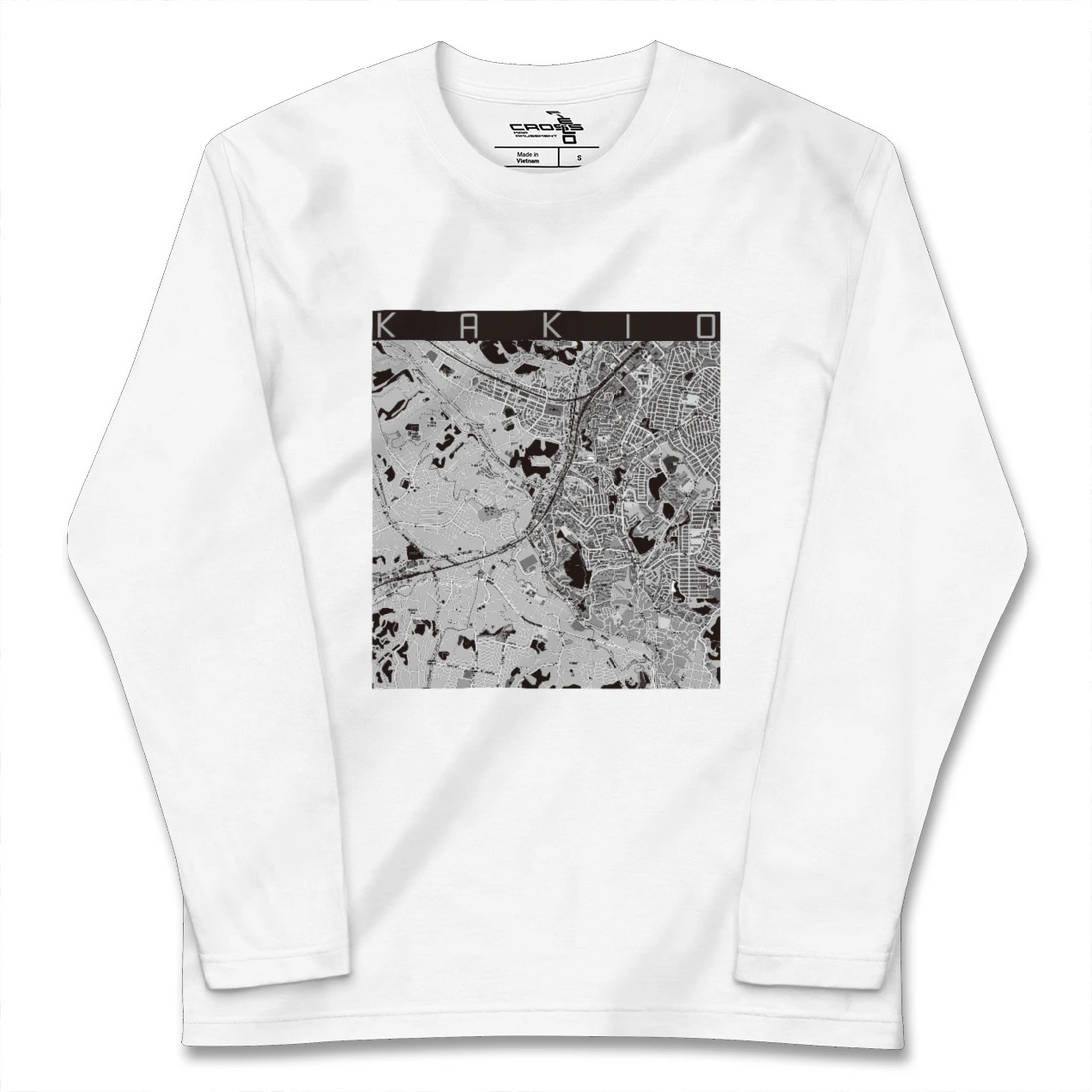 【柿生(神奈川県)】地図柄ロングスリーブTシャツ