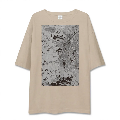 【柿生（神奈川県）】地図柄ビッグシルエットTシャツ