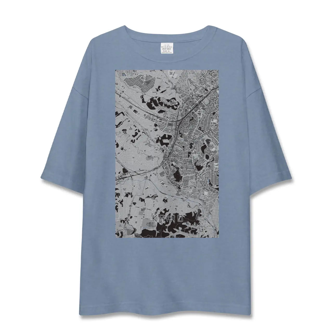 【柿生（神奈川県）】地図柄ビッグシルエットTシャツ