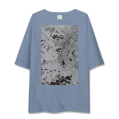 【柿生（神奈川県）】地図柄ビッグシルエットTシャツ