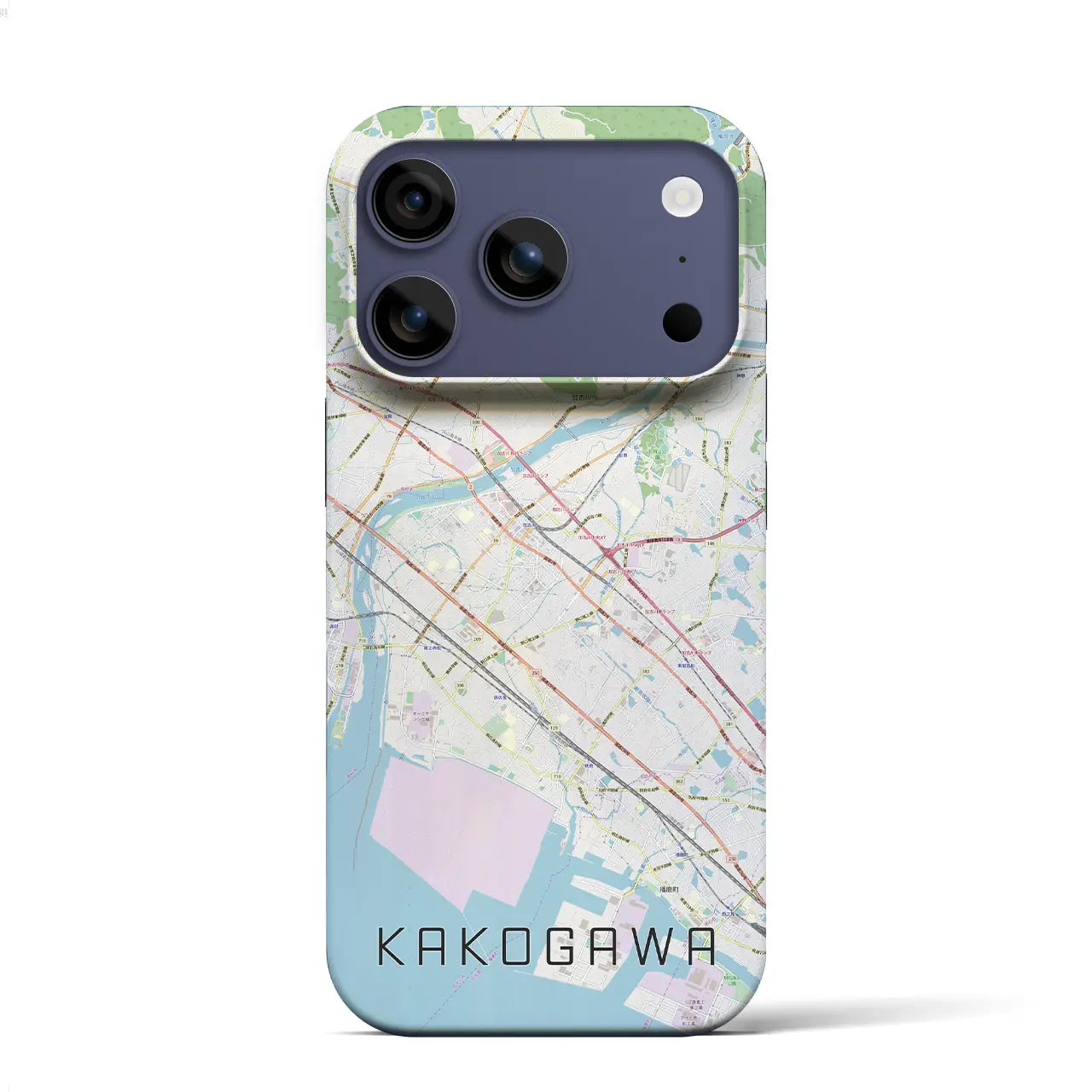 【加古川（兵庫県）】地図柄iPhoneケース（バックカバータイプ）