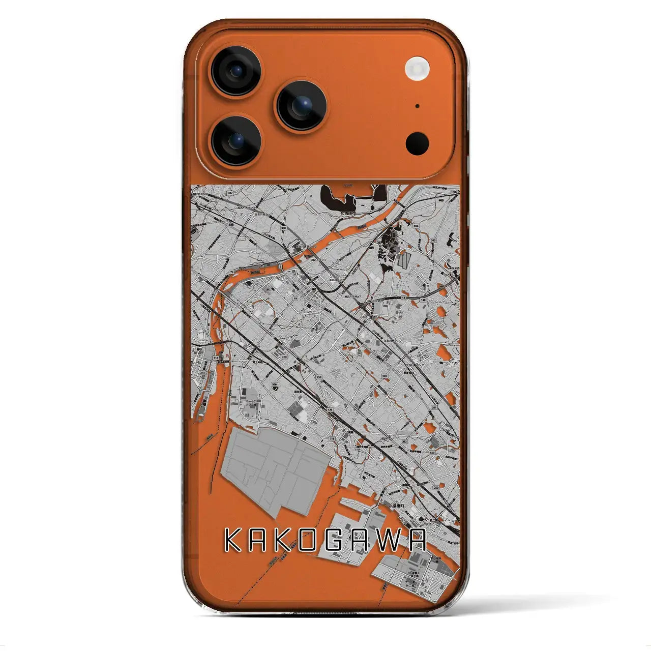 【加古川（兵庫県）】地図柄iPhoneケース（クリアタイプ）