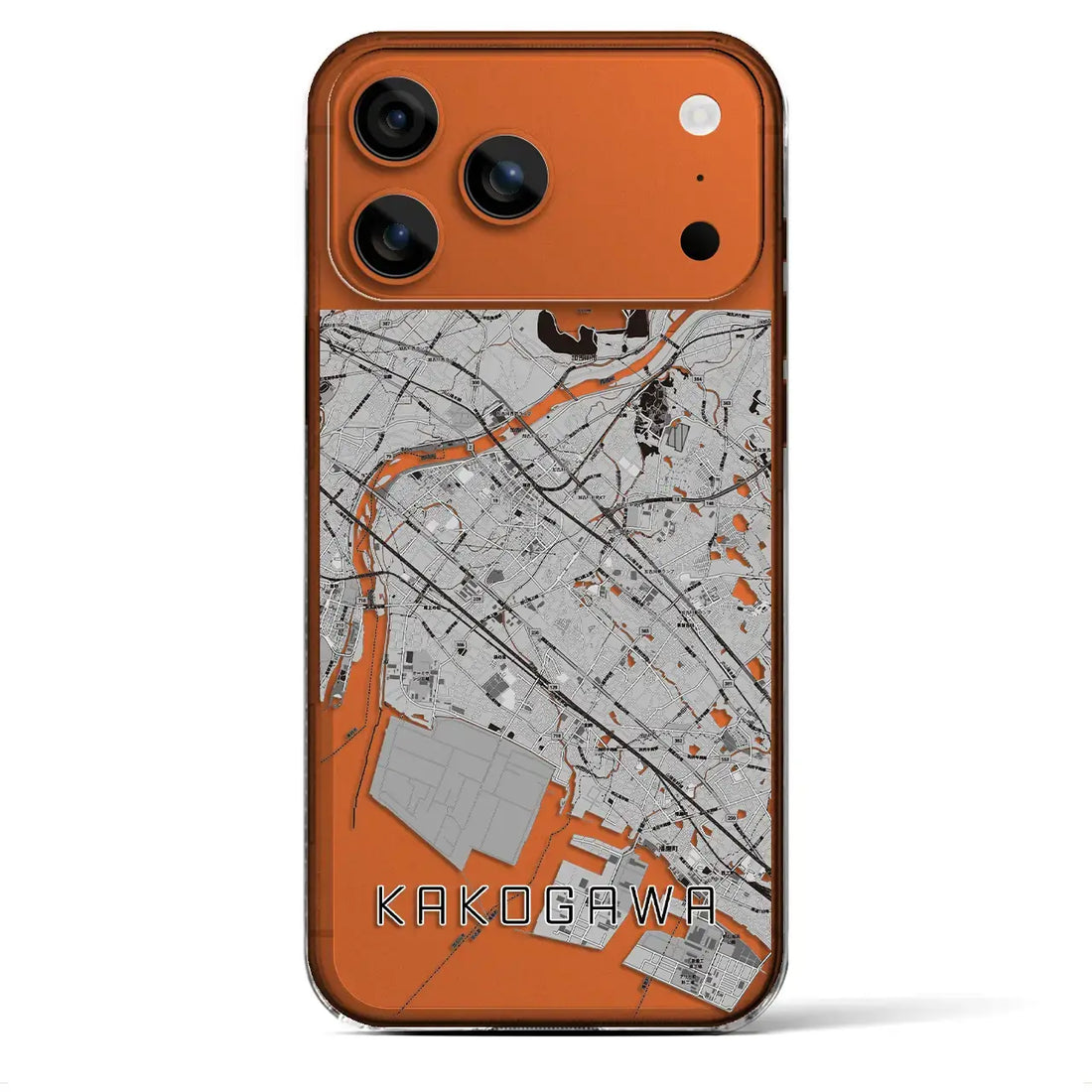 【加古川（兵庫県）】地図柄iPhoneケース（クリアタイプ）