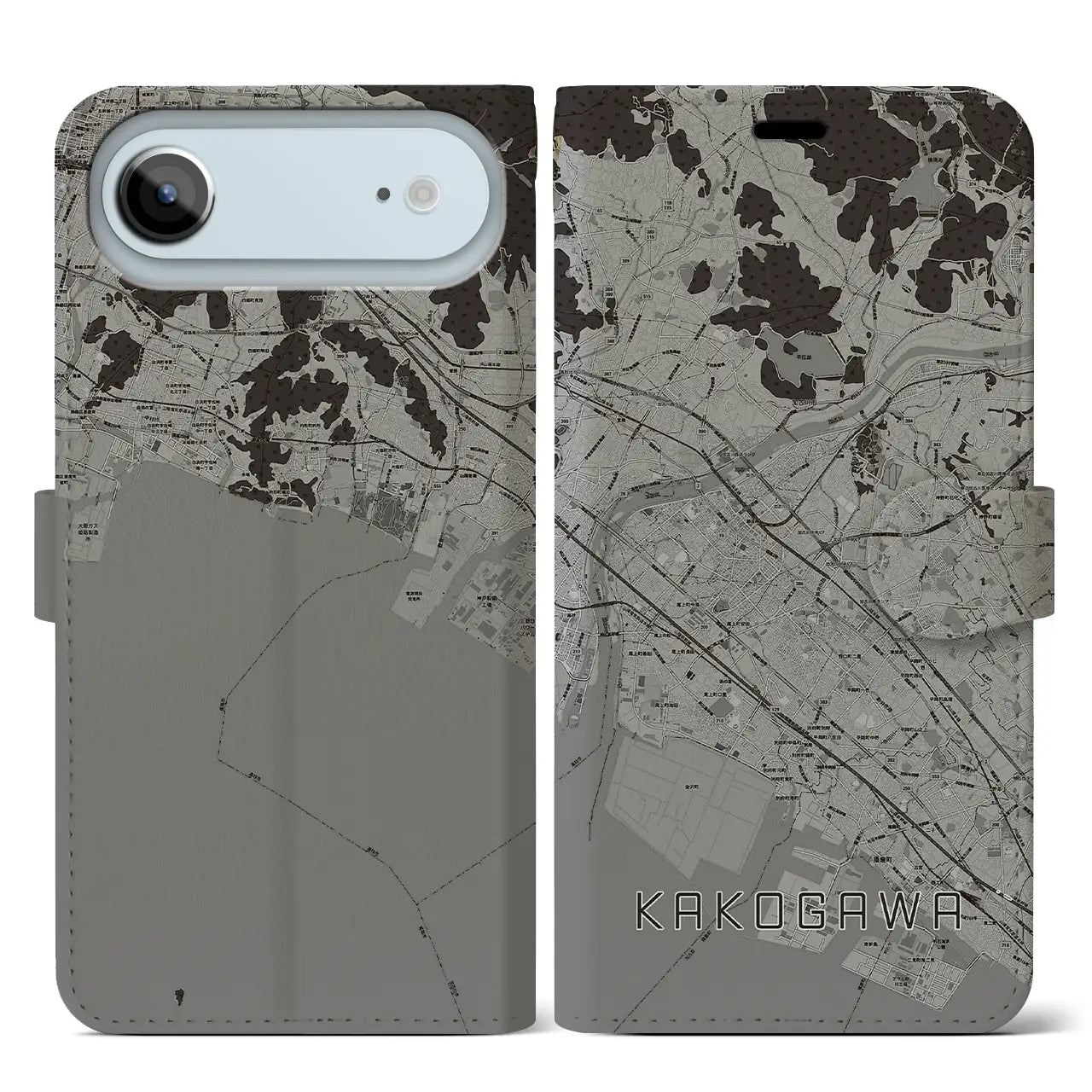 【加古川（兵庫県）】地図柄iPhoneケース（手帳タイプ）