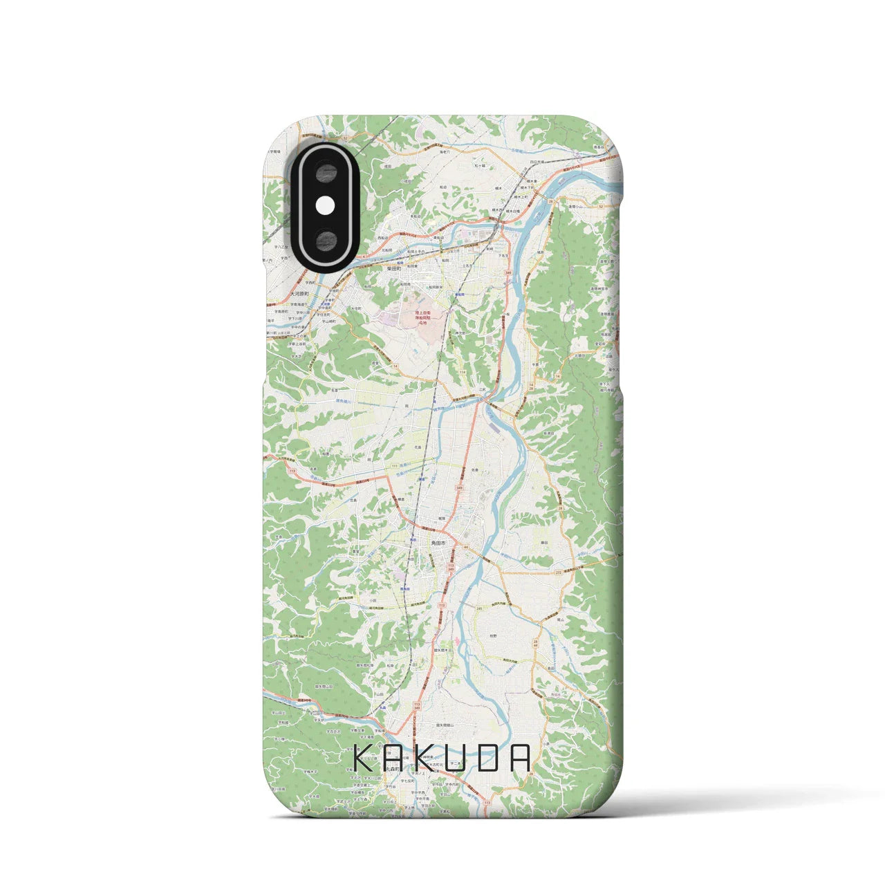 【角田（宮城県）】地図柄iPhoneケース（バックカバータイプ）