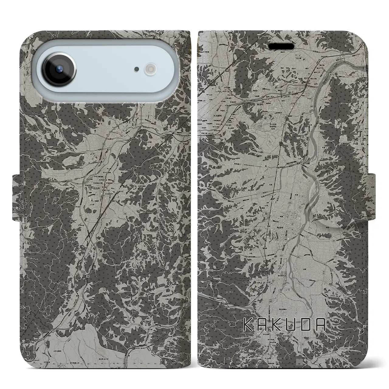 【角田（宮城県）】地図柄iPhoneケース（手帳タイプ）