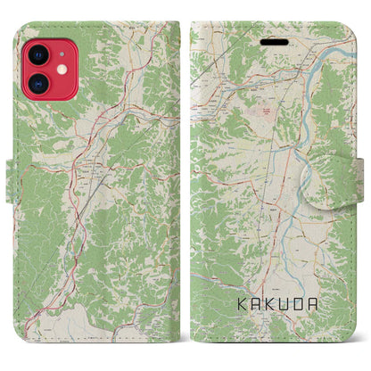 【角田（宮城県）】地図柄iPhoneケース（手帳タイプ）ナチュラル・iPhone 11 用