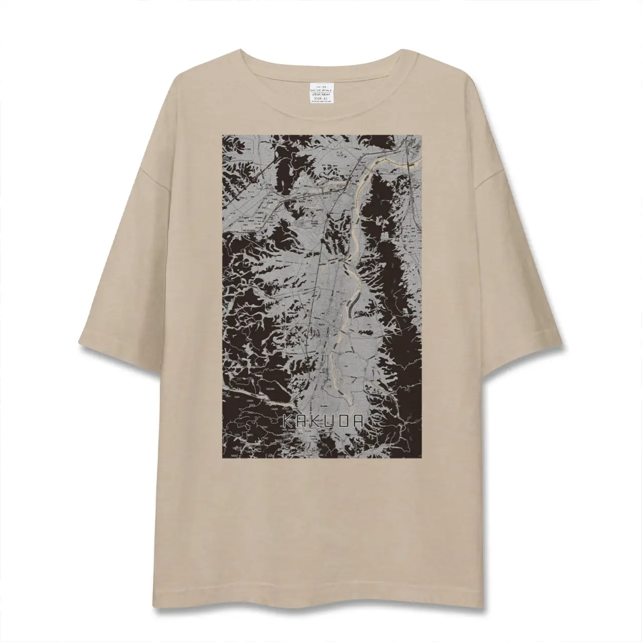 【角田（宮城県）】地図柄ビッグシルエットTシャツ