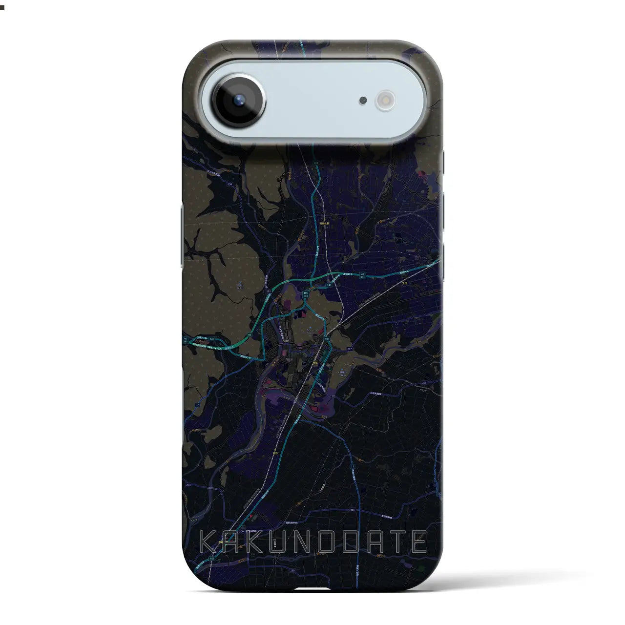 【角館（秋田県）】地図柄iPhoneケース（バックカバータイプ）