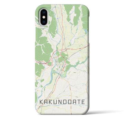 【角館（秋田県）】地図柄iPhoneケース（バックカバータイプ）