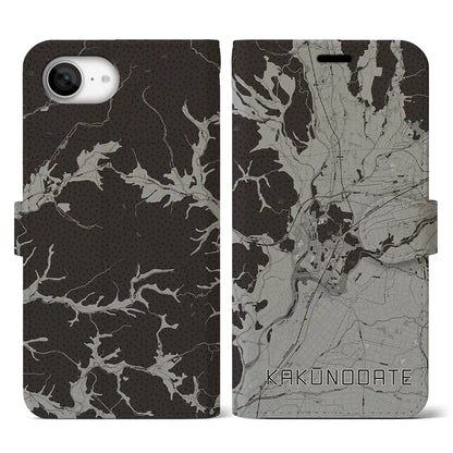 【角館（秋田県）】地図柄iPhoneケース（手帳タイプ）