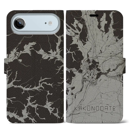 【角館（秋田県）】地図柄iPhoneケース（手帳タイプ）