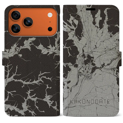 【角館（秋田県）】地図柄iPhoneケース（手帳タイプ）