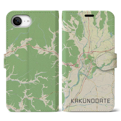 【角館（秋田県）】地図柄iPhoneケース（手帳タイプ）