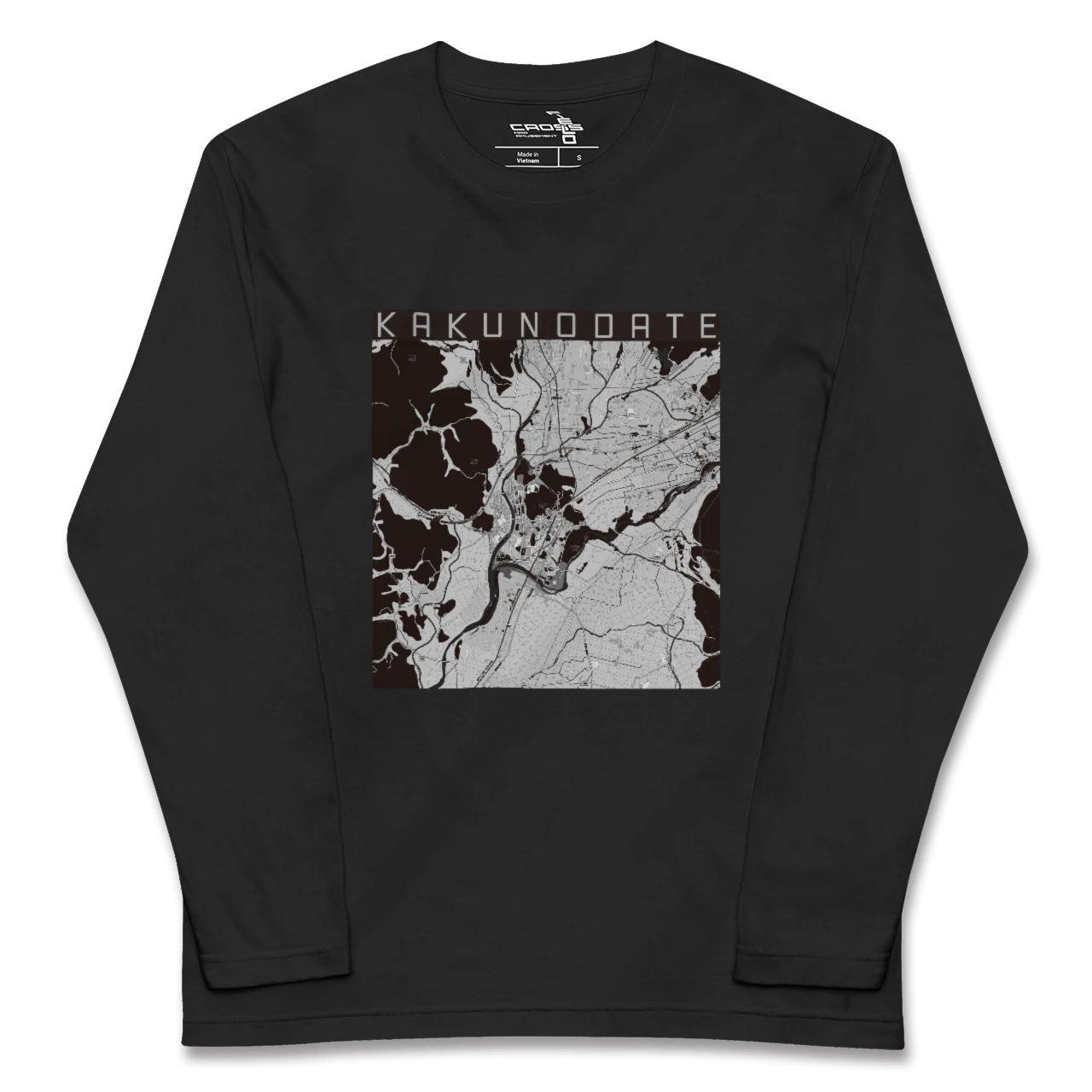 【角館（秋田県）】地図柄ロングスリーブTシャツ