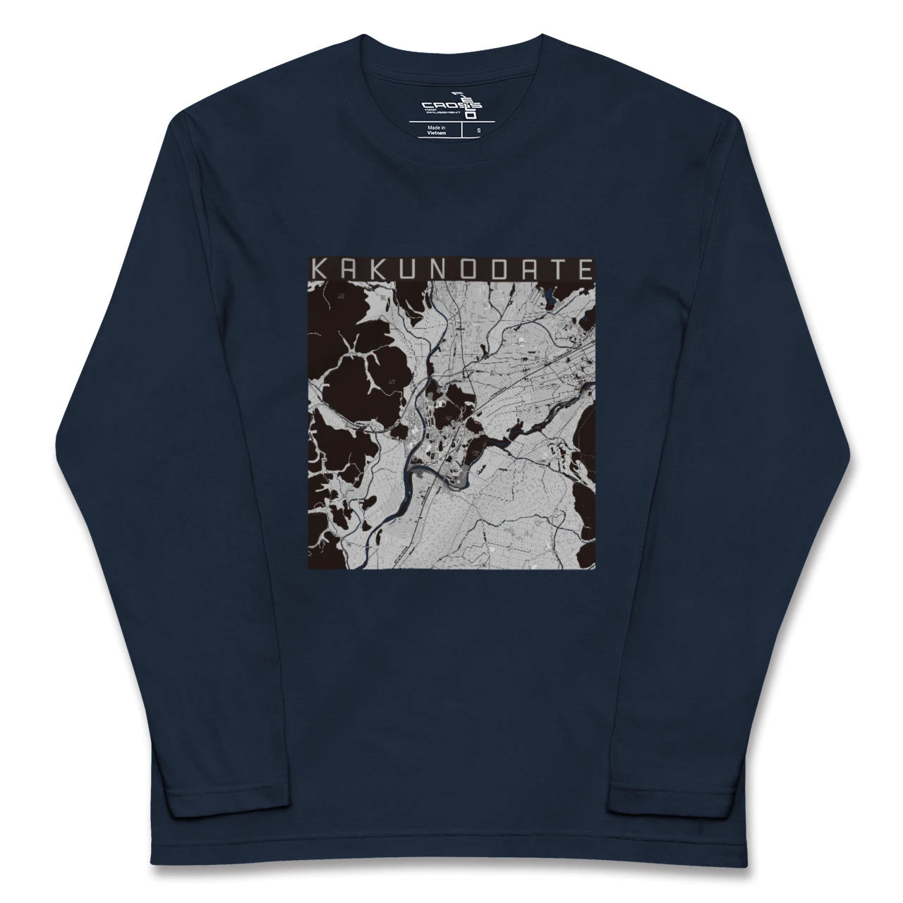 【角館（秋田県）】地図柄ロングスリーブTシャツ