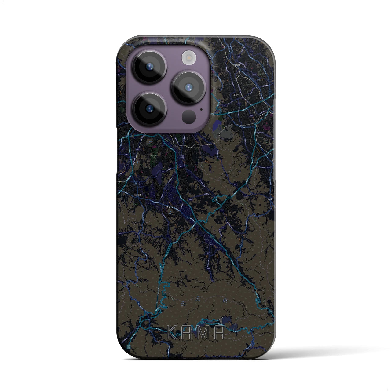 【嘉麻（福岡県）】地図柄iPhoneケース（バックカバータイプ）