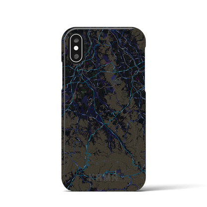 【嘉麻（福岡県）】地図柄iPhoneケース（バックカバータイプ）