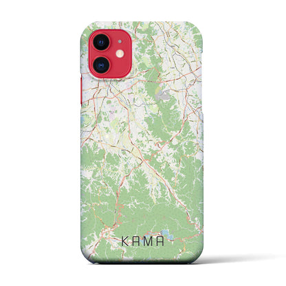 【嘉麻（福岡県）】地図柄iPhoneケース（バックカバータイプ）