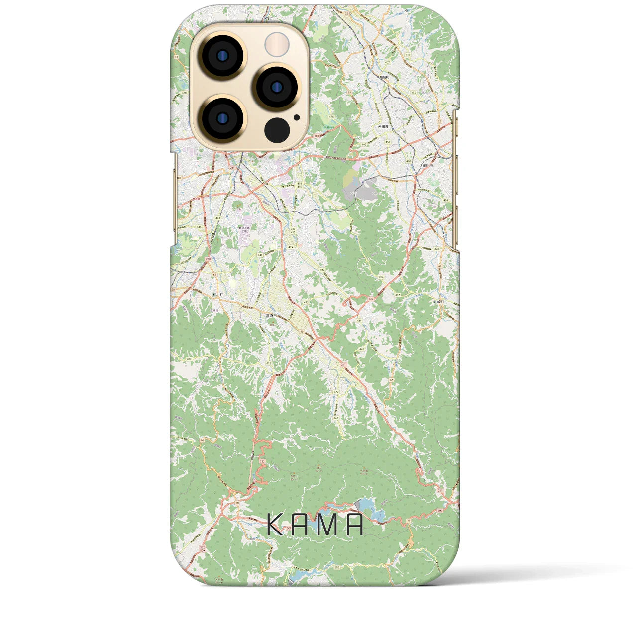 【嘉麻（福岡県）】地図柄iPhoneケース（バックカバータイプ）