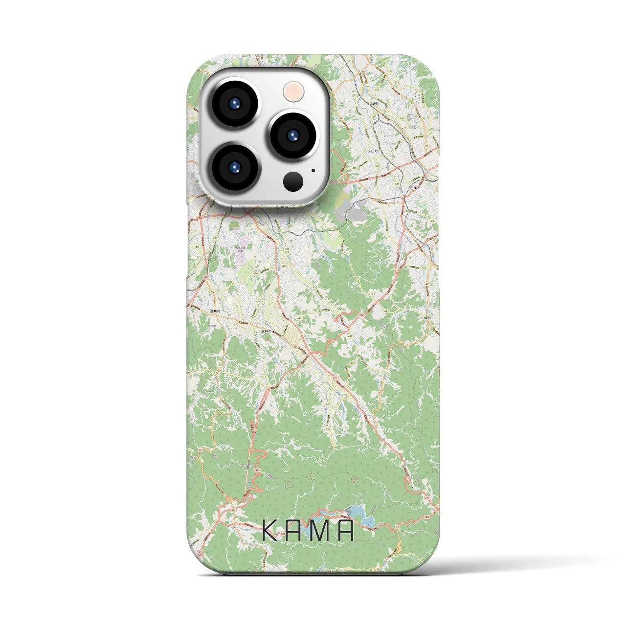 【嘉麻（福岡県）】地図柄iPhoneケース（バックカバータイプ）