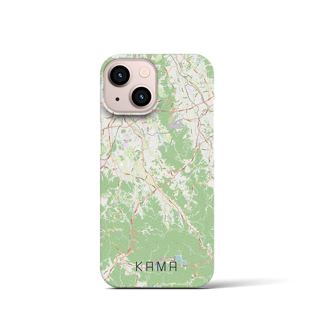 【嘉麻（福岡県）】地図柄iPhoneケース（バックカバータイプ）