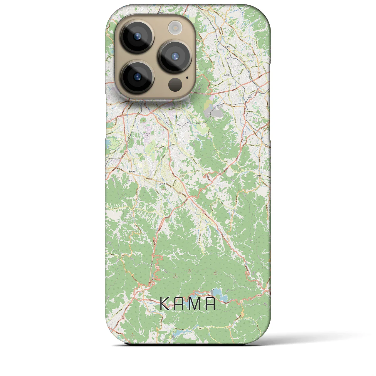 【嘉麻（福岡県）】地図柄iPhoneケース（バックカバータイプ）