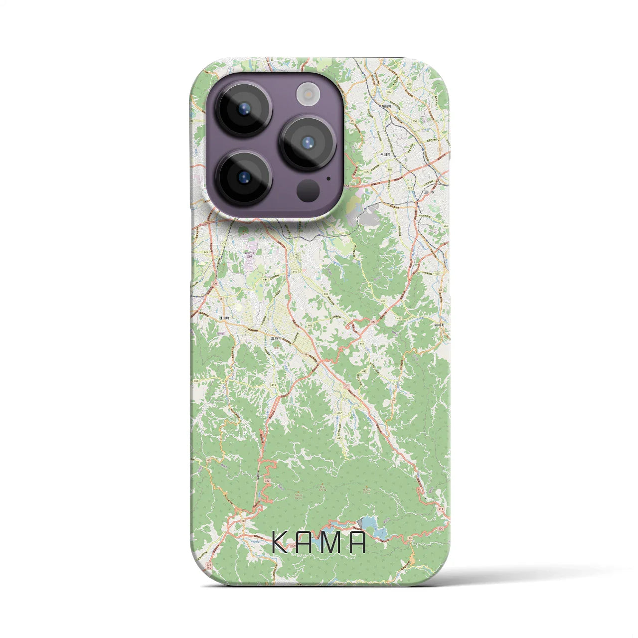 【嘉麻（福岡県）】地図柄iPhoneケース（バックカバータイプ）