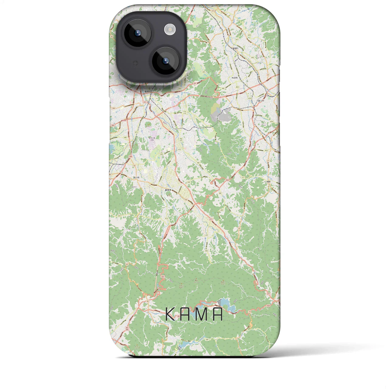 【嘉麻（福岡県）】地図柄iPhoneケース（バックカバータイプ）