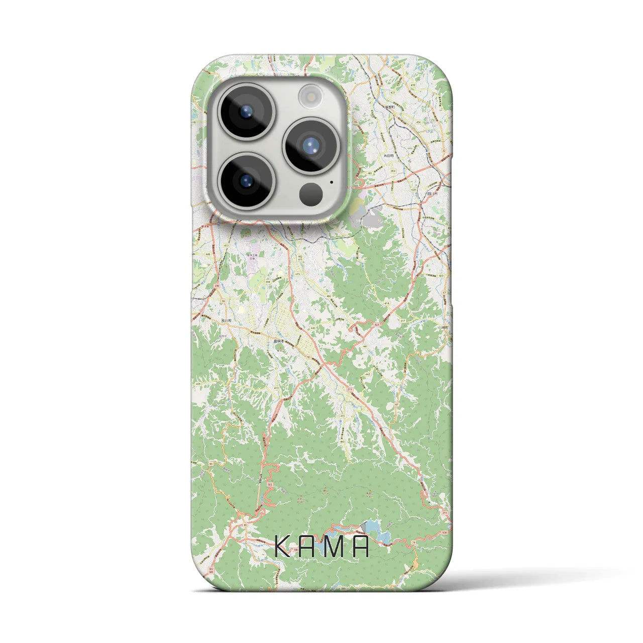 【嘉麻（福岡県）】地図柄iPhoneケース（バックカバータイプ）