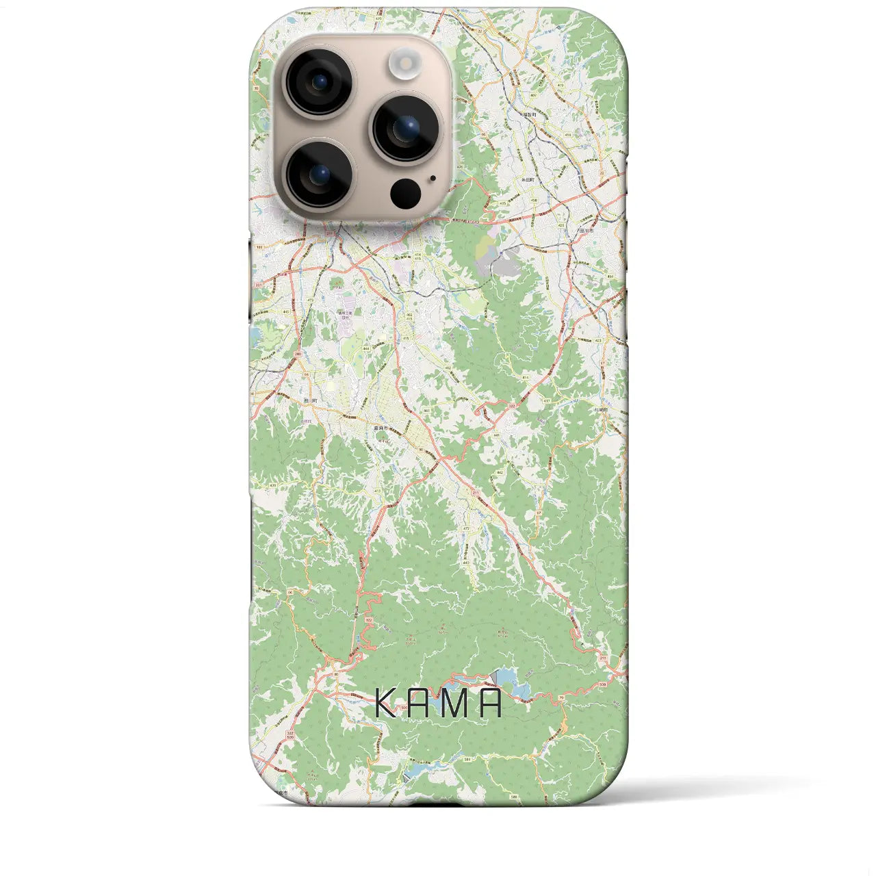 【嘉麻（福岡県）】地図柄iPhoneケース（バックカバータイプ）