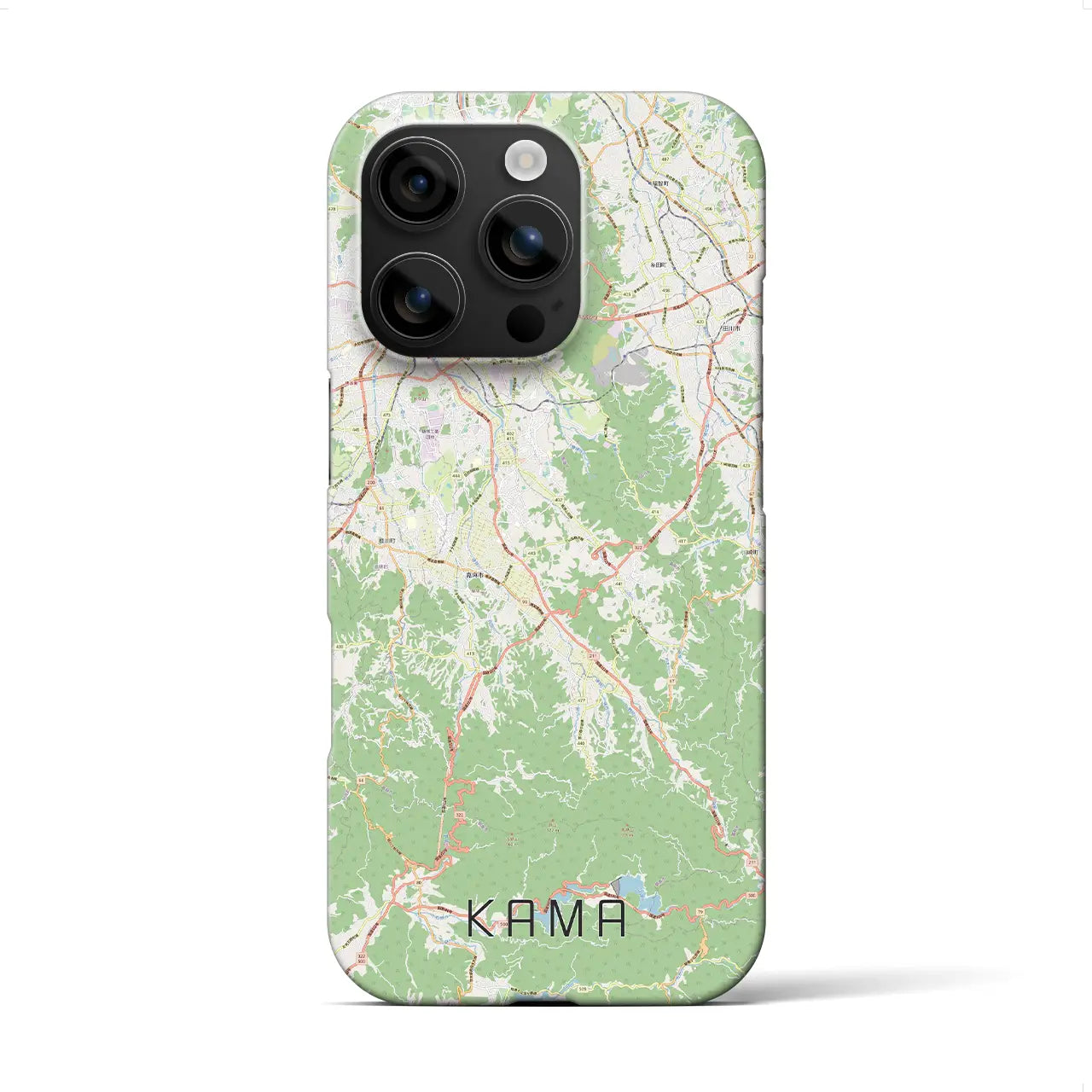 【嘉麻（福岡県）】地図柄iPhoneケース（バックカバータイプ）