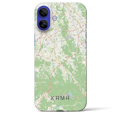 【嘉麻（福岡県）】地図柄iPhoneケース（バックカバータイプ）ナチュラル・iPhone 16 Pro Max 用