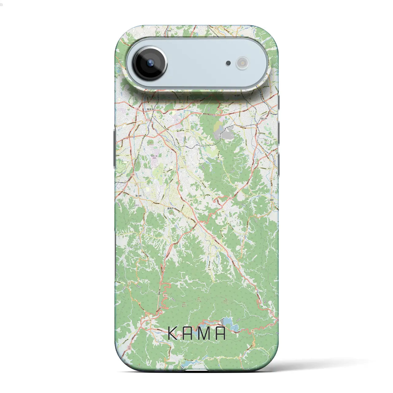 【嘉麻（福岡県）】地図柄iPhoneケース（バックカバータイプ）