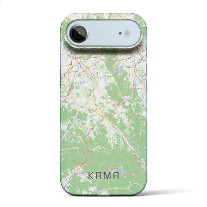 【嘉麻（福岡県）】地図柄iPhoneケース（バックカバータイプ）