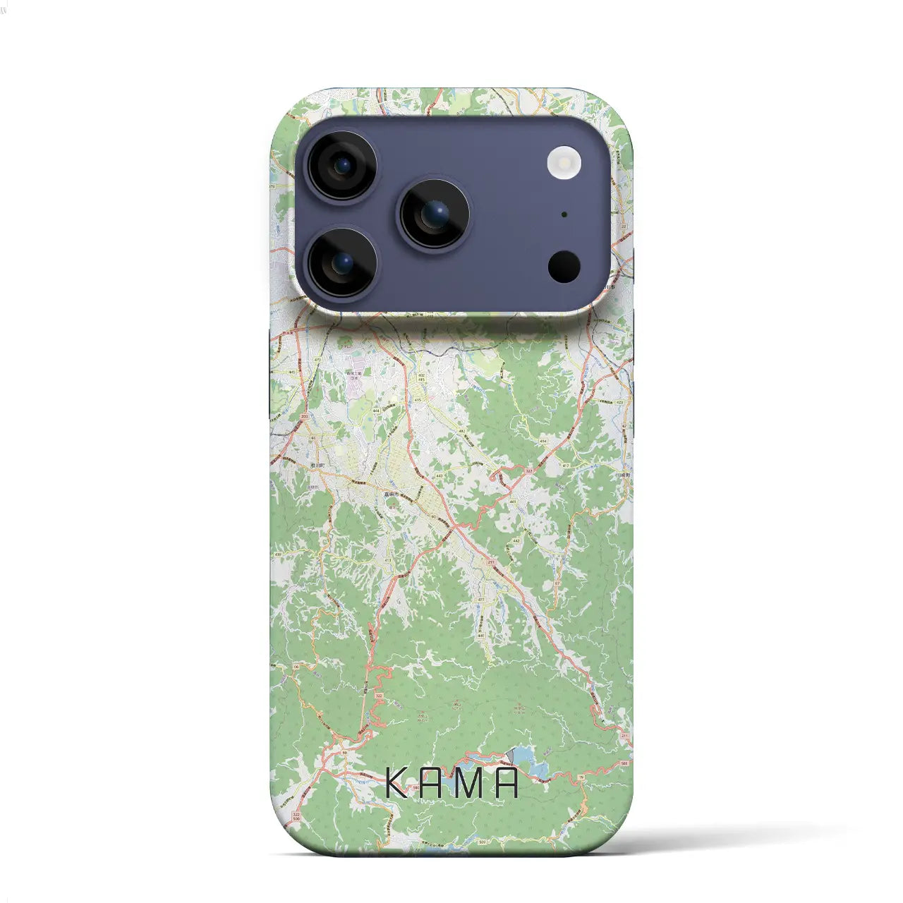 【嘉麻（福岡県）】地図柄iPhoneケース（バックカバータイプ）