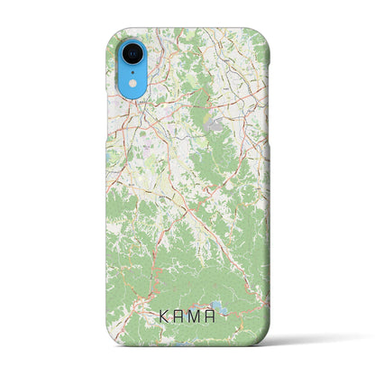 【嘉麻（福岡県）】地図柄iPhoneケース（バックカバータイプ）