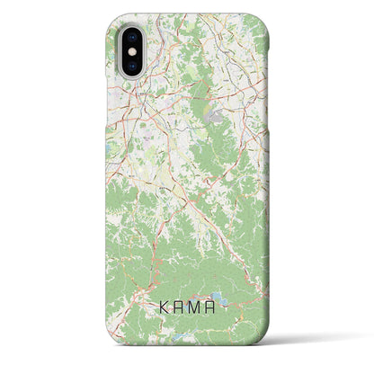 【嘉麻（福岡県）】地図柄iPhoneケース（バックカバータイプ）