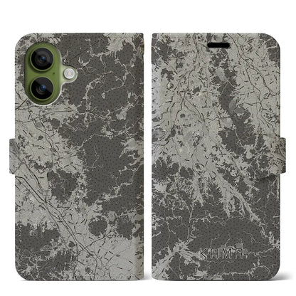 【嘉麻（福岡県）】地図柄iPhoneケース（手帳タイプ）