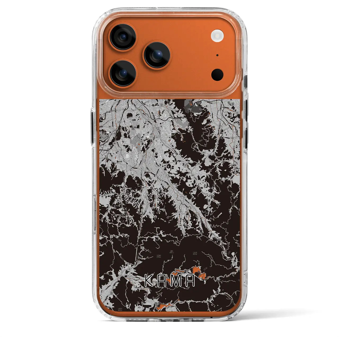 【嘉麻（福岡県）】地図柄iPhoneケース（MagSafeタイプ）