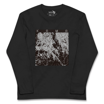 【嘉麻（福岡県）】地図柄ロングスリーブTシャツ