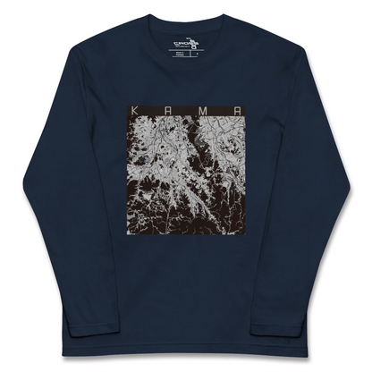 【嘉麻（福岡県）】地図柄ロングスリーブTシャツ