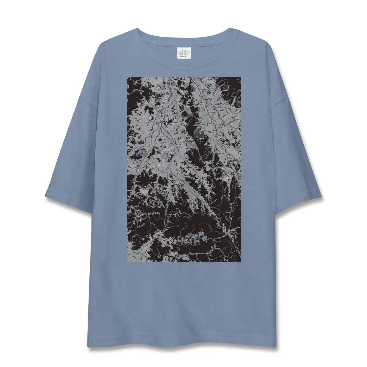 【嘉麻（福岡県）】地図柄ビッグシルエットTシャツ