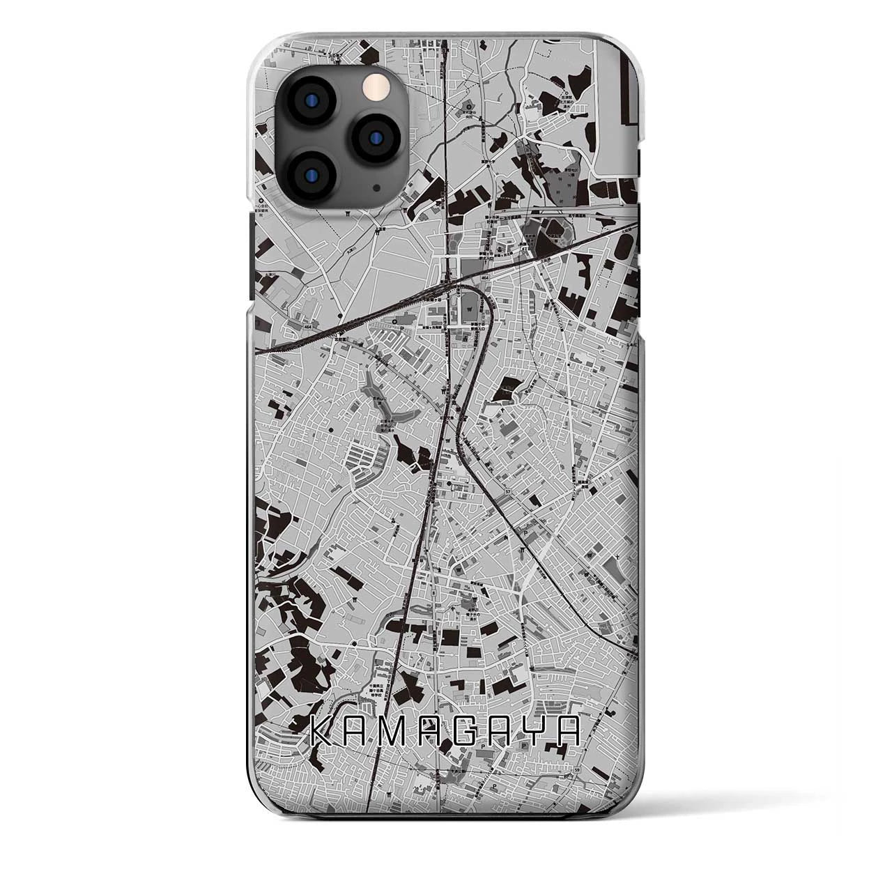 【鎌ケ谷（千葉県）】地図柄iPhoneケース（クリアタイプ）