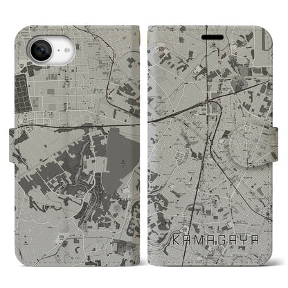 【鎌ケ谷（千葉県）】地図柄iPhoneケース（手帳タイプ）