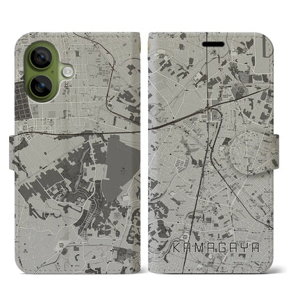 【鎌ケ谷（千葉県）】地図柄iPhoneケース（手帳タイプ）