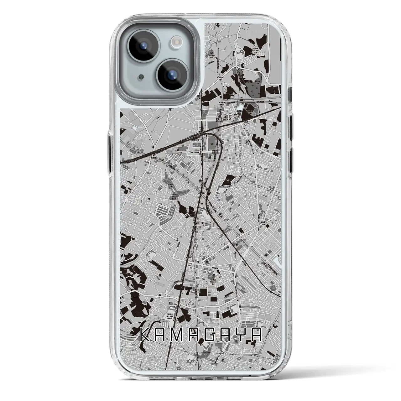 【鎌ケ谷（千葉県）】地図柄iPhoneケース（MagSafeタイプ）