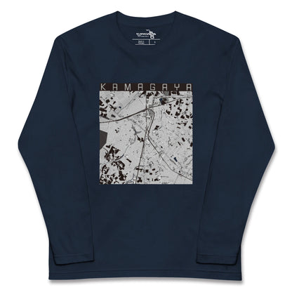 【鎌ケ谷（千葉県）】地図柄ロングスリーブTシャツ