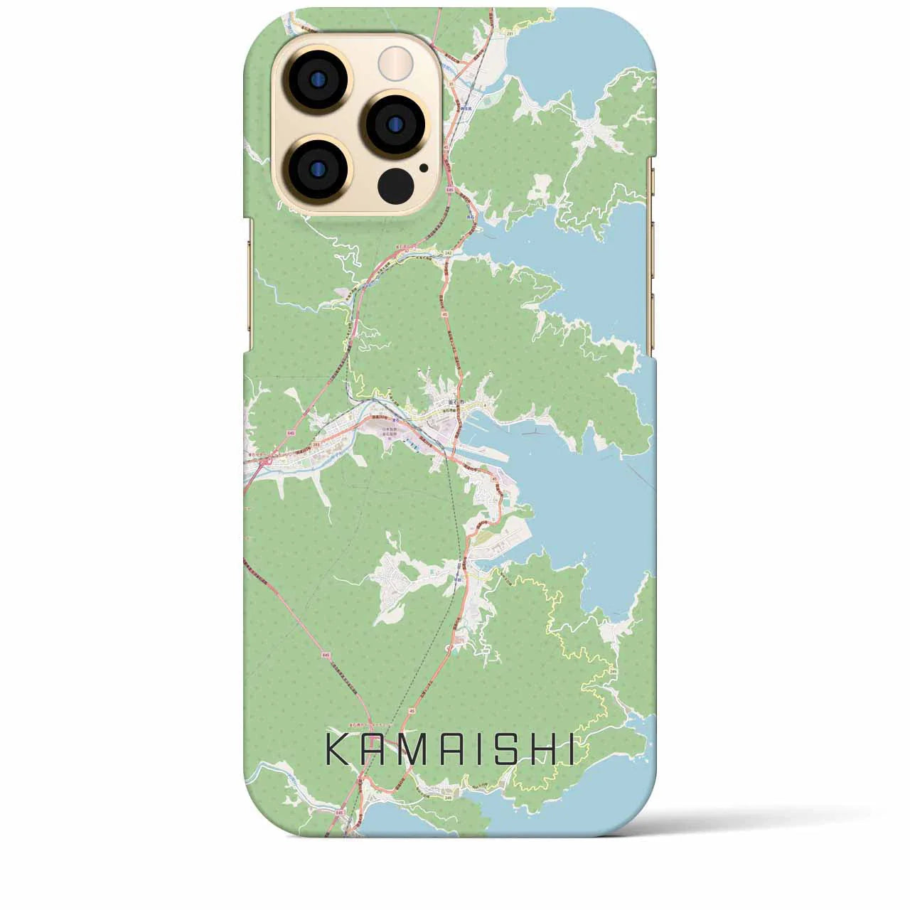 【釜石（岩手県）】地図柄iPhoneケース（バックカバータイプ）