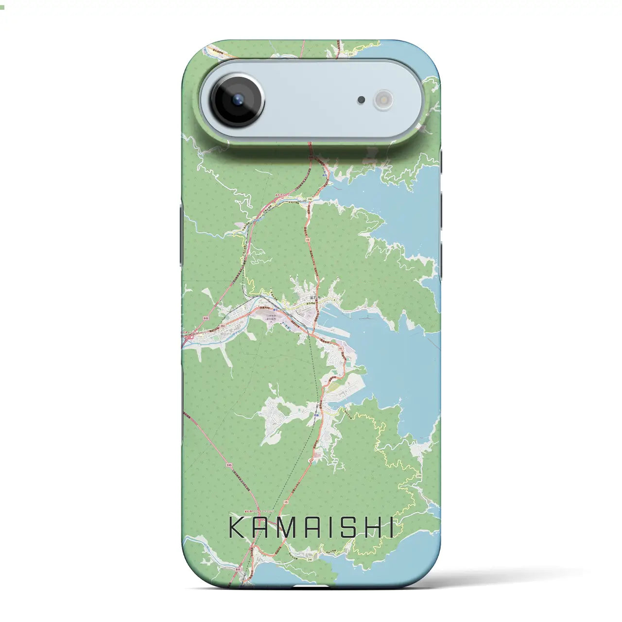 【釜石（岩手県）】地図柄iPhoneケース（バックカバータイプ）